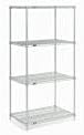 Chrome Wire Shelving, 24"W x 21"D x 54"H