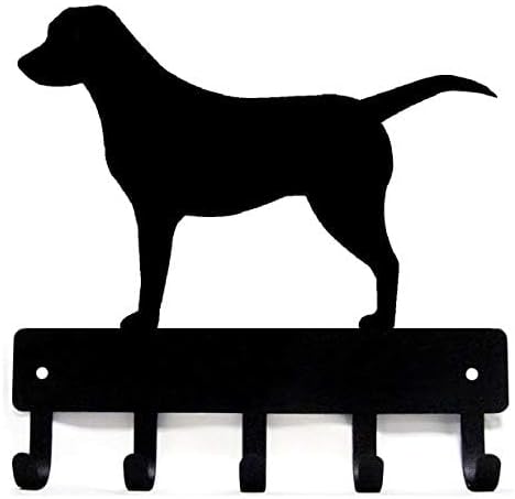Labrador Retriever Key Holder for Wall - Small 6 inch Wide with 5 Hooks - Made in USA