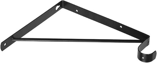 Shelf and Rod Brackets, Wall Mounted Shelf Supports White,SRB300-parent (Black 4 Pack)