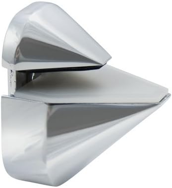 Dulles Glass Floating Shelf Brackets, Adjustable Clamps Heavy Duty, Chrome, For Glass, Wood, Acrylic Wall Mounted Shelf Support. 2 Pack.