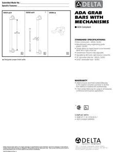 Delta Faucet U6300-WH ADA Grab Bar Handshower Mount, White