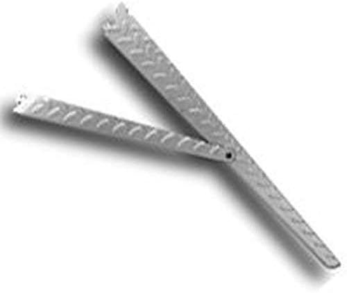 John Sterling HEAVYWEIGHT Diamond Plate Shelf Support System Supported Shelf Bracket, 14-inch, Platinum, 0203-14PM