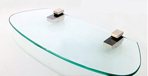 Wood/Glass Shelf Bracket for 0.2" to 0.8" Wood/Glass, Brushed Nickel