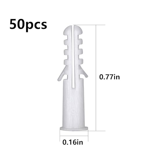 (274 pcs) Plastic Drywall Wall Anchors Kit with Screws, Concrete Screw kit Wall Anchor Set Suitable for Brick and Cement Walls