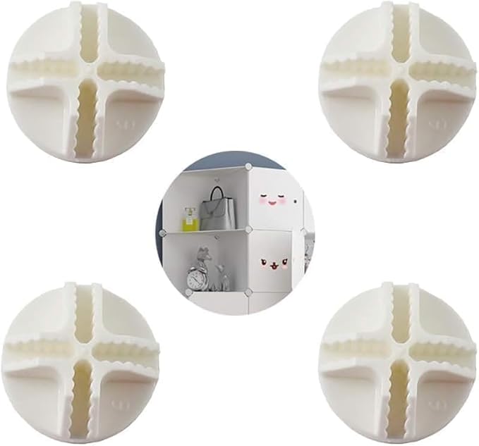 20Pcs White Wire Cube Connectors Wire Grid Cube Connectors for Modular Closet Storage, Organizer and Wire Grid Cube Storage, Closet Mounted Storage and Organization Systems, Mounted Closet Systems