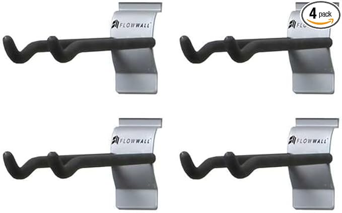 FSH-036-4 8-Inch Hook Add-on Accessory for Garage Organization Systems, Silver