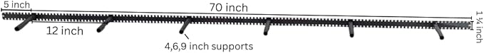 Floating Shelf Brackets - Sheppard Brackets - Easy Install - Heavy Duty (70 inch Build Kit)
