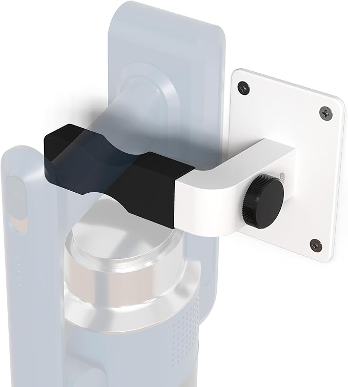 Adjustable Vacuum Wall Mount for Shark Vacuum Shark Cordless Vacuum Wall Mount Compatible for V6 V7 V8 V10 V11 V12 V15 Shark IX141 IZ562H IZ682H IZ361H IZ462H IZ163H IZ363HT IZ483H (White)