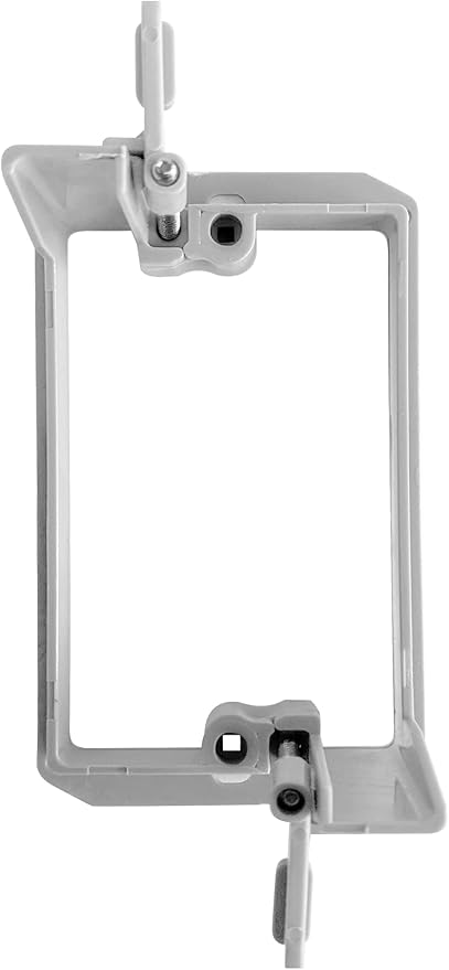 BestMounts - 2 Pack Low Voltage Mounting Brackets 1 Gang for Drywall Outlet Cable Pass Through Wall Plates - Cable Wall Plate Bracket for Old Work, Telephone Wire, Network Cable, HDMI, Speaker Wire