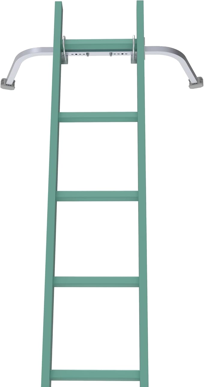 Ladder Stabilizer,Heavy Duty Aluminum Extended Ladder Accessory for Roof Gutter Guard Cleaning Tools,Ladder Stand-Off Wing Span/Wall Ladder Hooks with Non-Slip Rubber Bottom pad.(Patent)