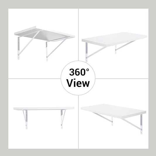 HOME MASTER HARDWARE 20 x 13 inch Heavy Duty Shelf Brackets, 6-Pack White Metal L Brackets - 90 Degree Angle Supports for Wall Mounted Wood Shelving, Floating Shelves with Screws