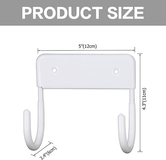 Ironing Board Holder Wall Mount, Heavy Duty Ironing Board Hanger for Laundry Room Organization, Space-Saving Wall Hook for Iron and Board Storage, Fits T & Y Style Iron Boards, White