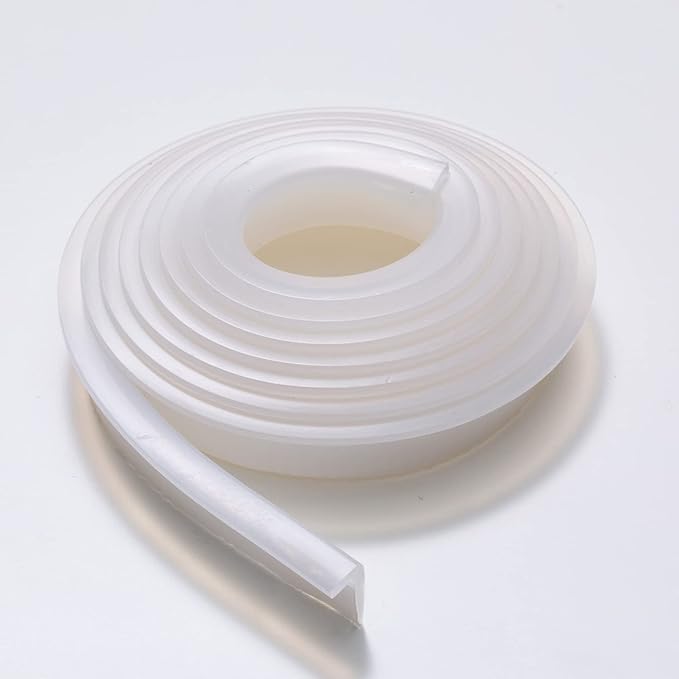 Edge Protector 100% Silicone, Single-Side Adhesive Baby Proofing Corners Clear Guards for Kids Safety, Child Table Cabinets Furniture Bumper (1/5x4/5 in, 3 FT)