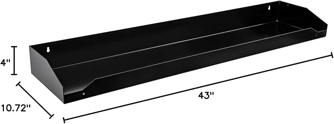 Buyers Products 1702960TRAY Black Steel Topsider Shelf Custom-Fit for Steel Topsider Truck Tool Box Snap-In Shelf System