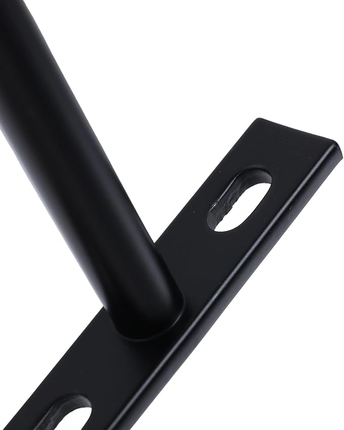 Floating Shelf Brackets 5-inch Heavy Duty Hidden Brackets Black Invisible Shelf Support for Floating Wood Shelves - 4pcs