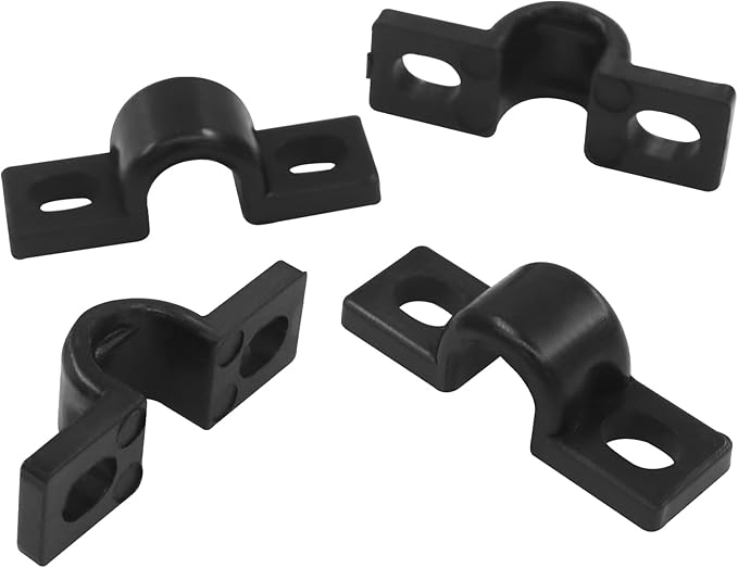 Hordion 24PCS Wire Shelf Loop Clips Plastic Shelf Clips for Wire Shelving – Black
