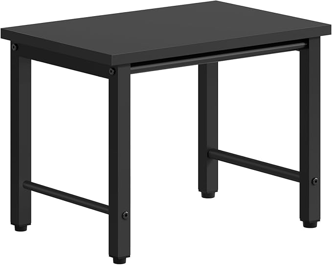 Printer Stand-Desktop Shelf Storage Organizer for Printers,Small End Table, Book Shelf and Wooden Desk Shelf for Home Office, Black