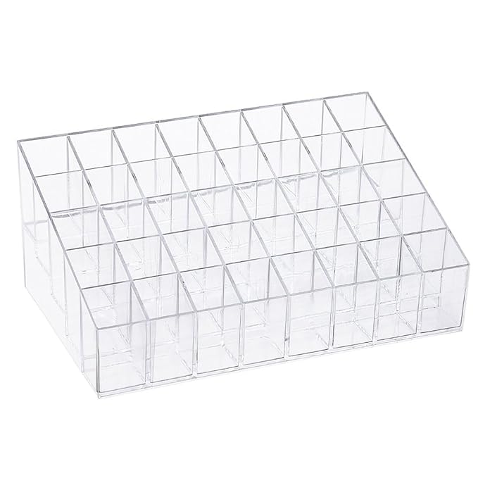 HBlife 2Pack Lipstick Holder, 40 Spaces Clear Acrylic Lipstick Organizer Display Stand for Cosmetic Makeup Organizer