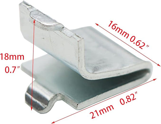 14 Pieces Silver Adjustable Steel Pilaster Shelf Clip Support, Shelving Bracket Clips for Metal and Wood Shelves