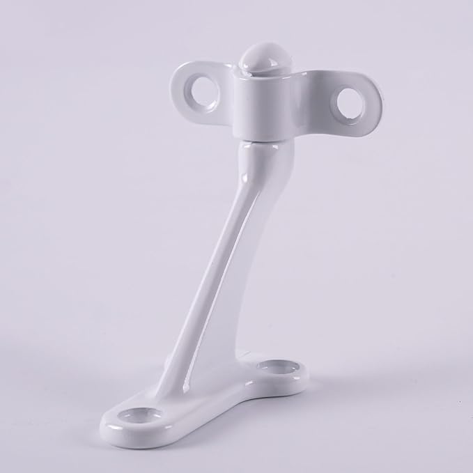 3 Pack White Glossy handrail Bracket,Handrail Stair Brackets 3" Heavy Duty Support Hardware Stairways, handrail Brackets for Indoor Stairs with Screws,Stair Railing Bracket Railing Bracket