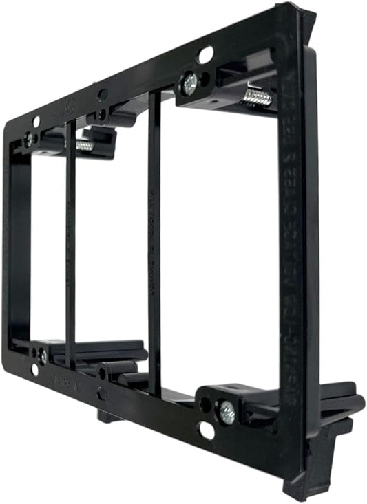 iMBAPrice 3 Gang LV3 Low Voltage Wallplate Mounting Bracket - Black