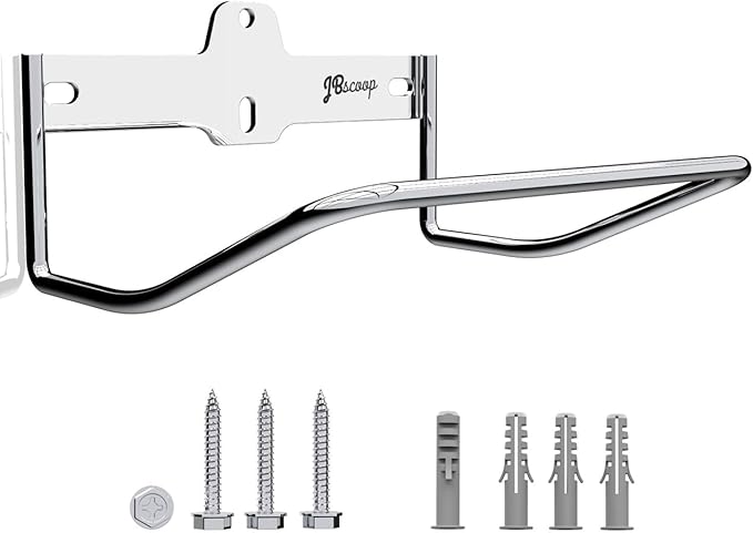 JBscoop 2 Ladder Hooks Wall Mount for Ladder Storage Strollers and Folding Chair, Heavy Duty Lader Holder Rust Proof SS304 (2)