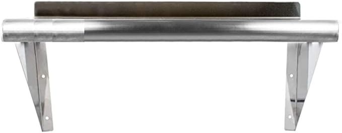 Stainless Steel Wall Mount Shelf NSF Approved 12" X 24" - 18 Gauge