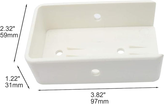 Aiwaiufu 2″ x 3.5″ Vinyl Fence Brackets, Slotted Handrail Bracket Kit with Screws for Decking Railing, Mount to Wall or Other Vertical Flat Surface, Pack of 4