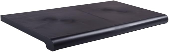 13"x 48" Injection Molded Bullnose Shelves - Black, Injection Molded Plastic, 13"w X 48"l, Front Lip Covers, Fits 12" Brackets, Sleek Black Color