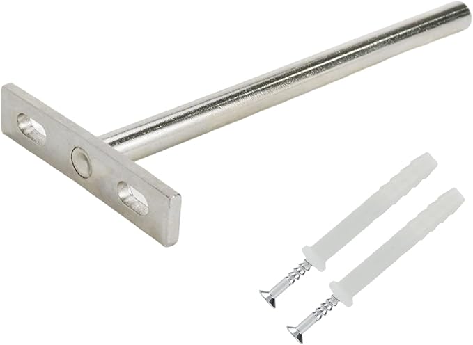 Antrader 4 Piece Floating Shelf Brackets, 6" Concealed Hidden Shelf Supports Decorative Shelf, Package Includes Screws and Wall Plugs(Silver)
