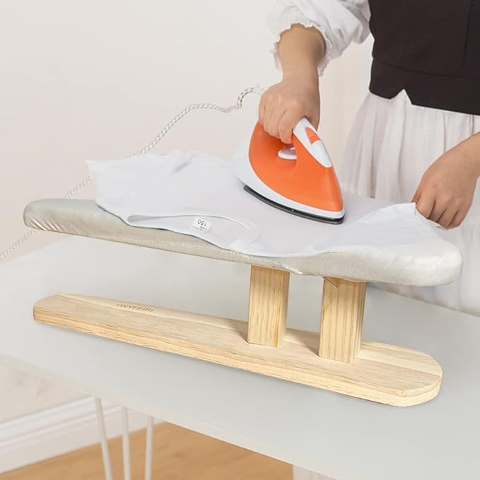 Padded Chest & Sleeve Tailor Ironing Board Long with Wooden Base for Household Tools, Tailor Dress Forms, Sewing and Tailoring Studio