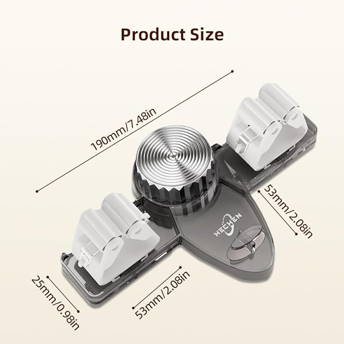 Broom Holder Mop Hanger, Wall Mount Mop Grippers, Self Adhesive Mop and Broom Holder Wall Mount, No Punching Required Broom Hanger Organizer for Bathroom, Kitchen, Utility Room, Laundry Room