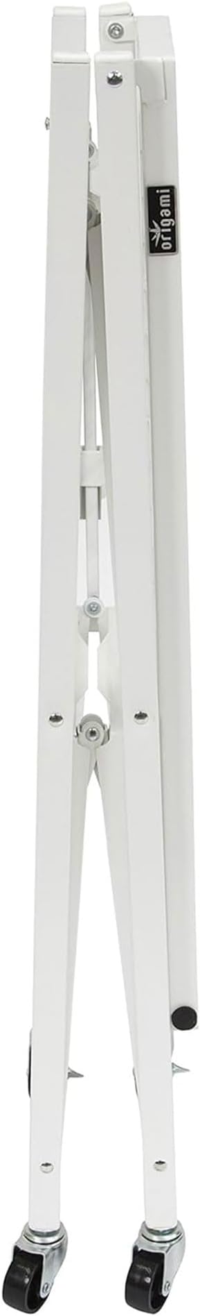 Origami 4-Pack General Purpose Foldable 3-Tier Shelf Storage Rack & Wheels, R3, White