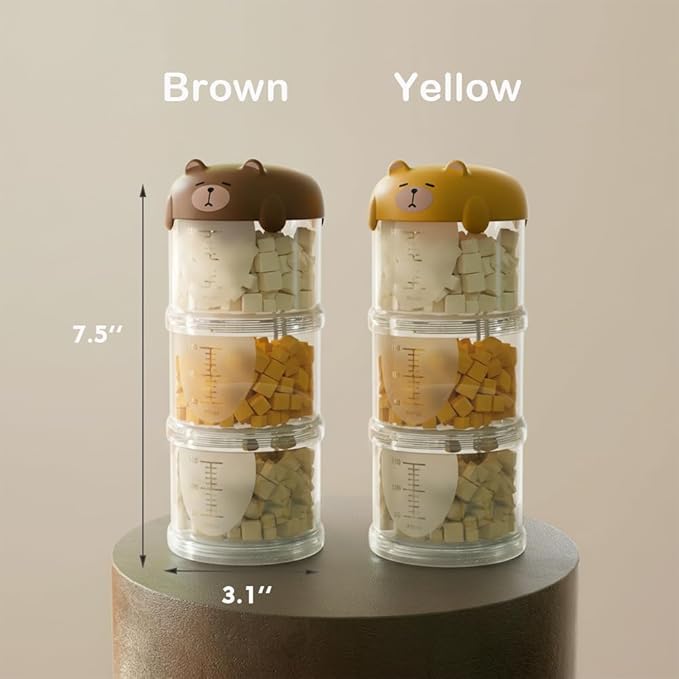 Dog Treat & Supplement Container, 3-Layer Stackable Pet Snack Organizer with Scoop, Portable Training Treat Holder for Walking, Travel & Daily Feeding