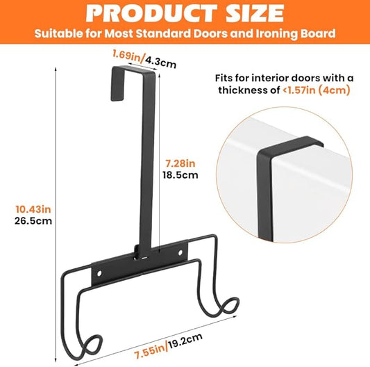 Ironing Board Holder Wall Mount/Over The Door, Ironing Board Hanger Load Capacity 22 lb, Y T Leg Heavy Duty Iron Boar-d Holder Hook with Removable Hook for Laundry Room