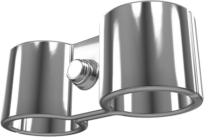 14 Pack! Chrome Post Clamp – Durable, Secure Connection for Wire Shelving Units, Easy to Install, Space-Saving Solution, Heavy-Duty Support Pack