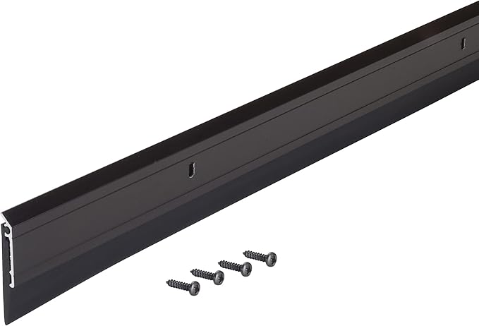 M-D Building Products 68254 All Season Aluminum Door Sweep for Bottom of Door, Heavy Duty Rubber Seal, Exterior & Interior Weather Stripping Bottom Door Seal, Commercial & Residential, (Bronze, 36in)