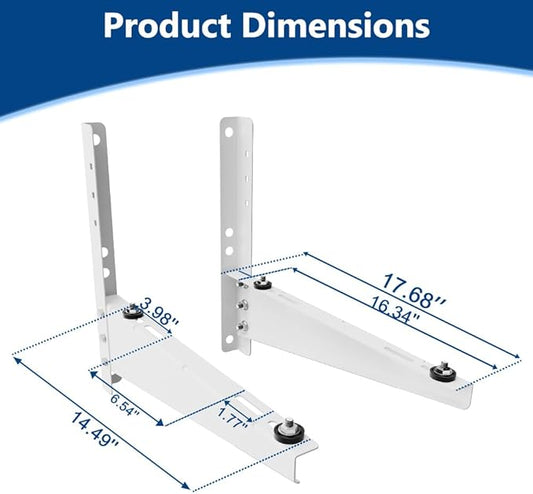 Outdoor Mini Split Wall Mounting Bracket for 9000 Btu to 18000 Btu Ductless Mini Split Air Conditioner AC Heat Pump Systems, Heavy Duty AC Support Bracket for Outside, Holds Up to 330lbs