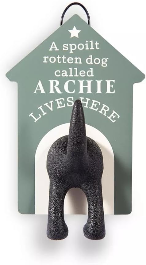 History & Heraldry Personalised Dog Lead Hook (Archie)