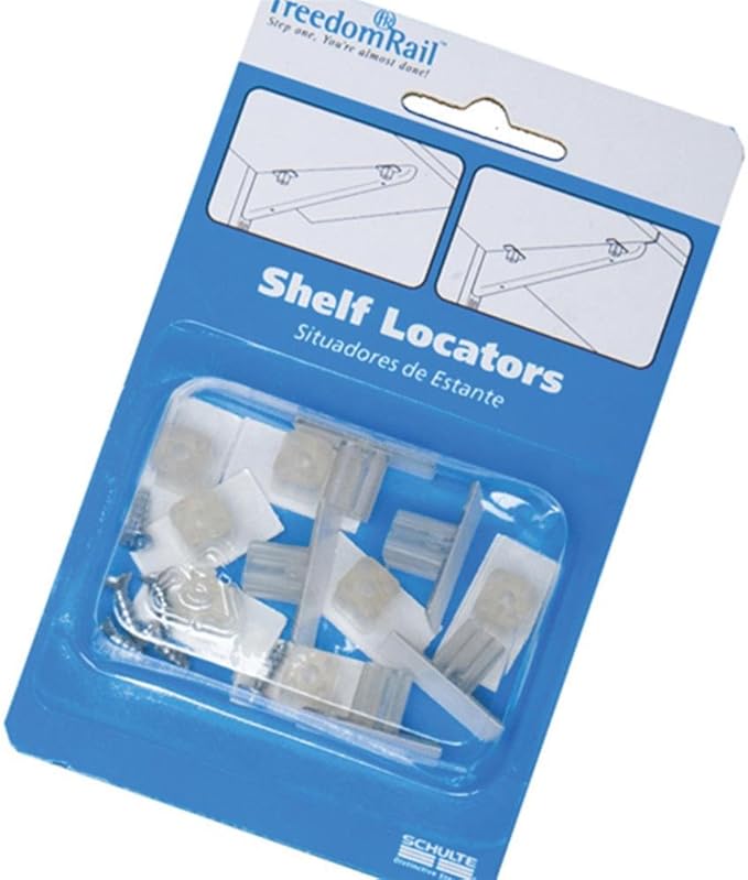 Organized Living Shelf Locator Solid Shelf Locators - Durable, Bracket Mount, Freedomrail Compatible - Pack of 1
