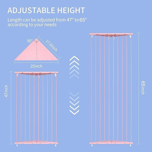 Stuffed Animal Storage Shelf Organizer(Patented) - Corner Stuffed Animal Holder Length Adjustable - Wall Plush Storage for Nursery Playroom Bedroom Kids Room (Pink, Extra Large)