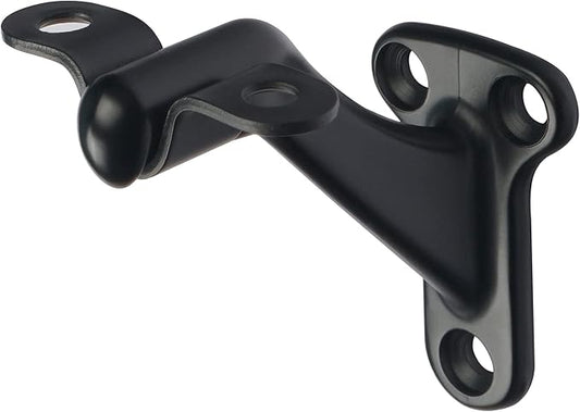 3 Pack Matte Black handrail Bracket,Handrail Stair Brackets 3" Heavy Duty Support Hardware Stairways, Home or Office Staircase Hand Rail Bracket with Screws,Easy Installation Railing Bracket