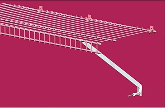 ClosetMaid Wire Shelving Support Brackets for 16 in. Deep Shelves, 12-Pack, with Anchors & Pins for Installation, White