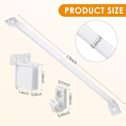 Wire Shelf Bracket Kit for 12" Deep Wire Shelving - Include 4 Support Brackets 4 End Bracket 8 Wall Clips, Easy Install Support for Home Wire Shelf Systems Closet Shelf Wire Storage Installation