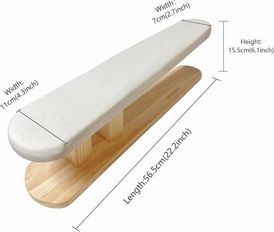 Padded Chest & Sleeve Tailor Ironing Board Long with Wooden Base for Household Tools, Tailor Dress Forms, Sewing and Tailoring Studio