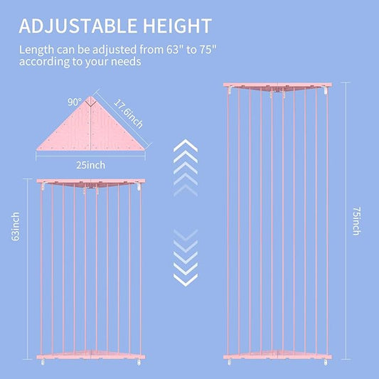 Corner Stuffed Animal Storage Net - 2-in-1 Large Stuffed Animals Holder with Light - Plush Organizer Hanging Stuffed Animal Hammock for Wall (Pink)