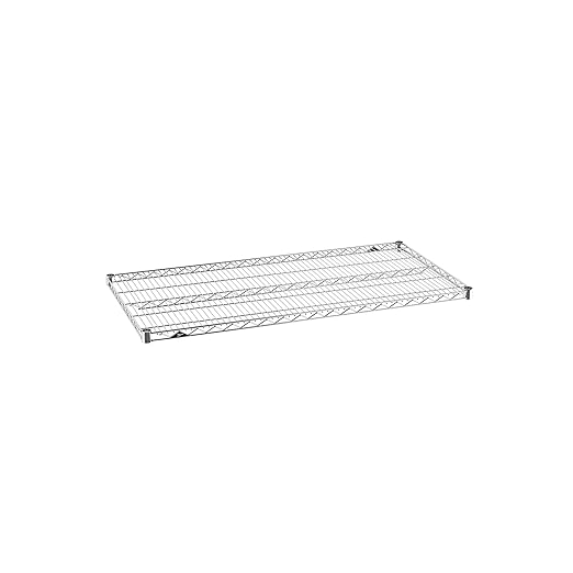 Metro Super Erecta 2448NC Chrome Shelf - Industrial Metal Wire Shelving for Restaurants, Kitchens, Home and More - 24"W x 48"L, 800 lbs. Capacity - Includes 1 Wire Shelf, Split Sleeves - NSF Certified