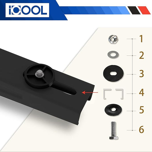 ICOOL Mini Split Wall Mounting Bracket for 9000-36000 BTU Universal Ductless Air Conditioners, Heat Pumps, Compressors & HVAC Systems, Outdoor Heavy Duty Foldable Wall Mount Condenser Bracket, Black