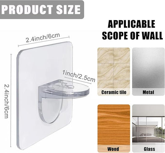 20 Pieces Plastic Shelf Support Peg,Self Adhesive Bracket,Partition Pin for Furniture Kitchen Cabinet Book Shelves Closet Brackets Clapboard Layer