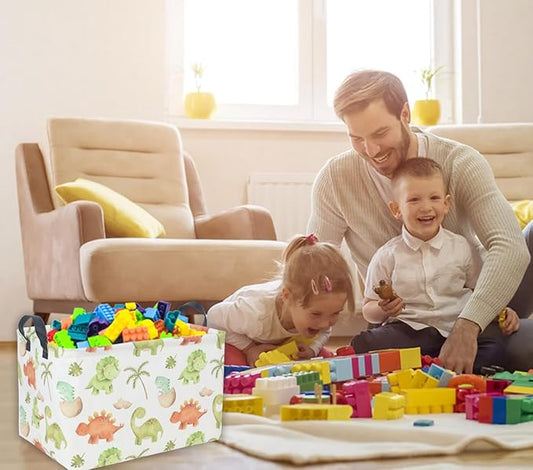 Dinosaur Baskets Kids Storage Basket Baby Gift Basket Rectangular Cute Toy Storage Bin Box Organizer Book Shelf Bins Dinosaur Room Decor(Cute dinosaur)